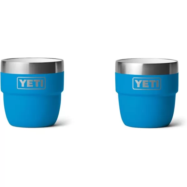 YETI Rambler 4 oz Stackable Cup, Stainless Steel, Vacuum Insulated Espresso/Coffee Cup, 2 Pack, White