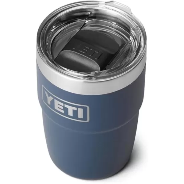 YETI Rambler 8 oz Stackable Cup, Stainless Steel, Vacuum Insulated Espresso Cup with MagSlider Lid, Navy