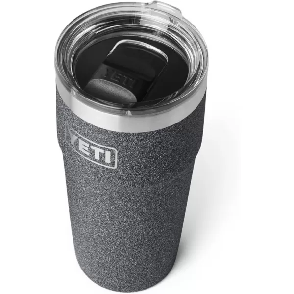 YETI Rambler Stackable Pint, Vacuum Insulated, Stainless Steel with MagSlider Lid, Black