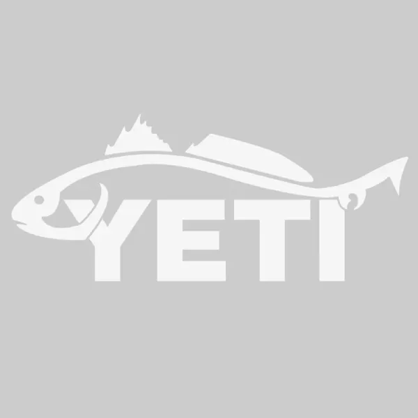 YETI Sportsman's Decal Trout White
