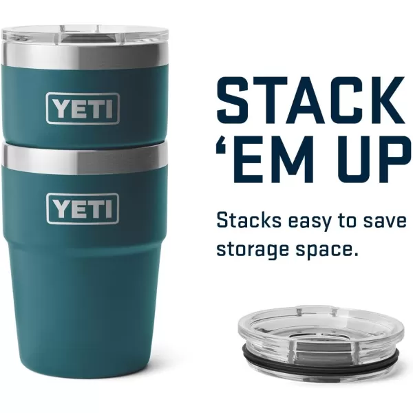 YETI Rambler 16 oz Stackable Tumbler, Vacuum Insulated, Stainless Steel with MagSlider Lid, Tropical Pink