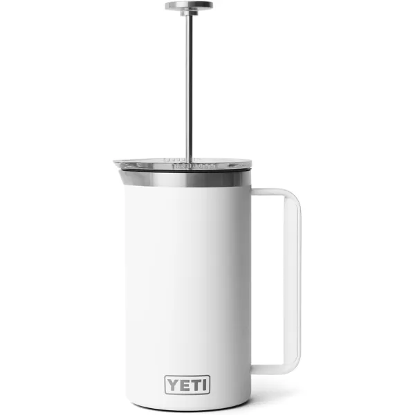 YETI Rambler 34 oz. French Press Coffee Maker, with GroundsControl Filter, Rescue Red
