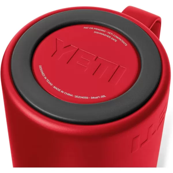 YETI Rambler 34 oz. French Press Coffee Maker, with GroundsControl Filter, Rescue Red