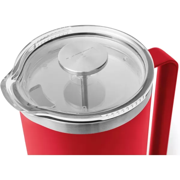 YETI Rambler 34 oz. French Press Coffee Maker, with GroundsControl Filter, Rescue Red