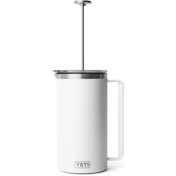 YETI Rambler 34 oz. French Press Coffee Maker, with GroundsControl Filter, Rescue Red