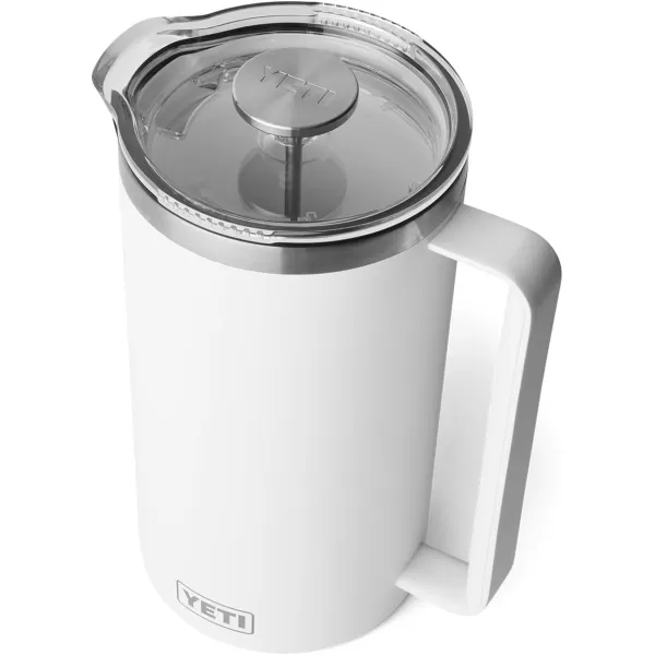 YETI Rambler 34 oz. French Press Coffee Maker, with GroundsControl Filter, Rescue Red