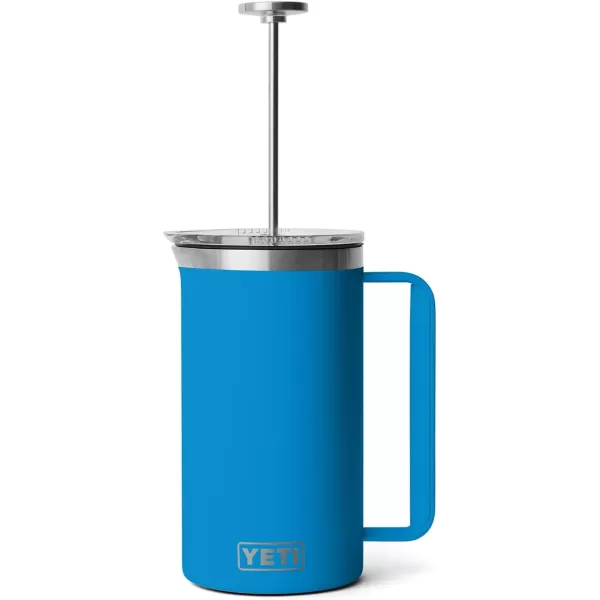 YETI Rambler 34 oz. French Press Coffee Maker, with GroundsControl Filter, Rescue Red