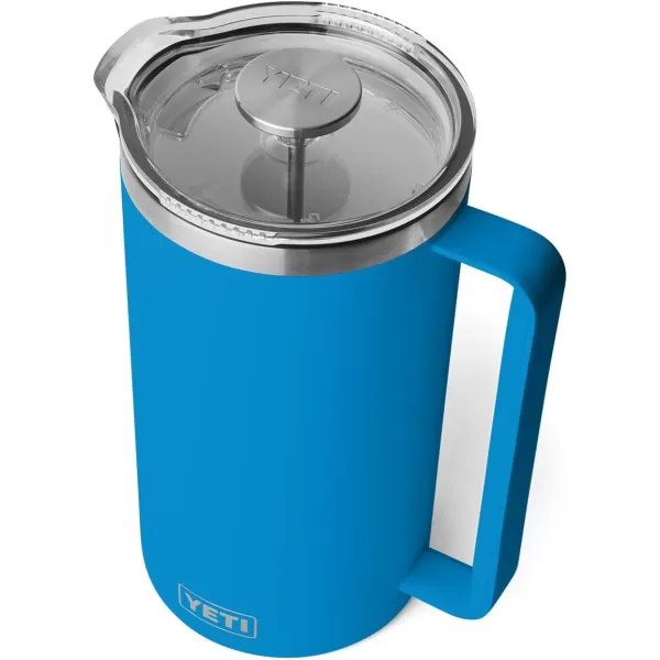 YETI Rambler 34 oz. French Press Coffee Maker, with GroundsControl Filter, Rescue Red