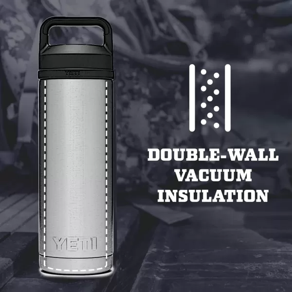 YETI Rambler 18 oz Bottle, Vacuum Insulated, Stainless Steel with Chug Cap