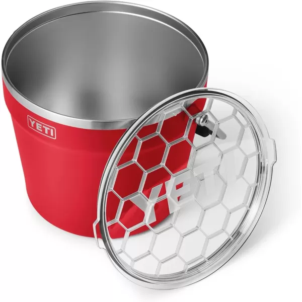 YETI Rambler Beverage Bucket, Double-Wall Vacuum Insulated Ice Bucket with Lid, Camp Green