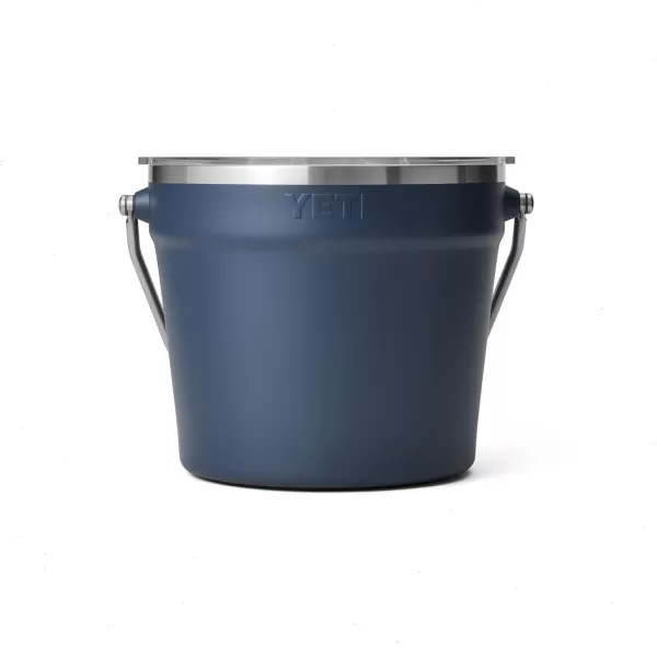 YETI Rambler Beverage Bucket, Double-Wall Vacuum Insulated Ice Bucket with Lid, Camp Green