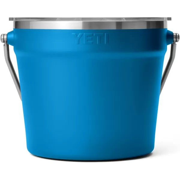 YETI Rambler Beverage Bucket, Double-Wall Vacuum Insulated Ice Bucket with Lid, Camp Green
