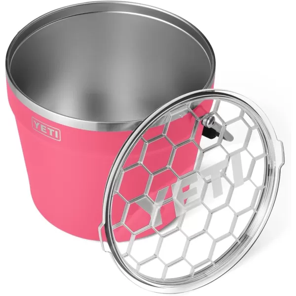 YETI Rambler Beverage Bucket, Double-Wall Vacuum Insulated Ice Bucket with Lid, Camp Green