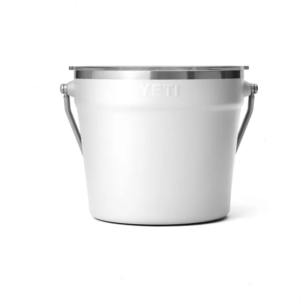 YETI Rambler Beverage Bucket, Double-Wall Vacuum Insulated Ice Bucket with Lid, Camp Green
