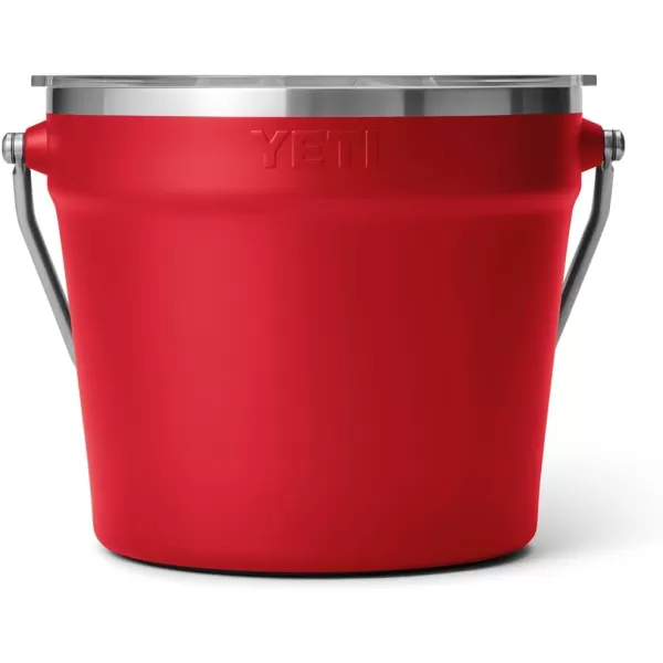 YETI Rambler Beverage Bucket, Double-Wall Vacuum Insulated Ice Bucket with Lid, Camp Green