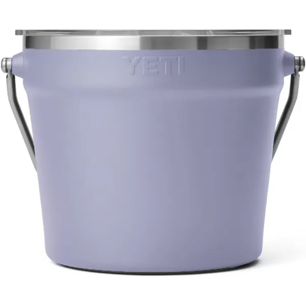 YETI Rambler Beverage Bucket, Double-Wall Vacuum Insulated Ice Bucket with Lid, Camp Green