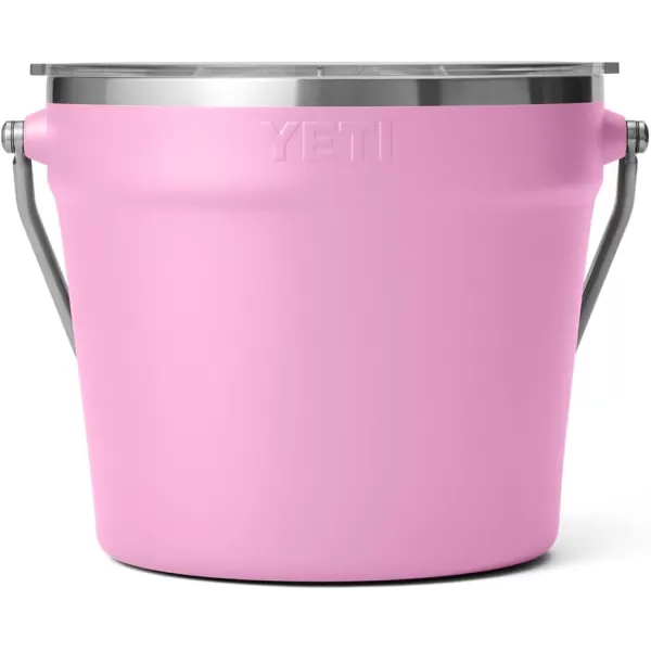 YETI Rambler Beverage Bucket, Double-Wall Vacuum Insulated Ice Bucket with Lid, Camp Green
