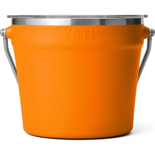 YETI Rambler Beverage Bucket, Double-Wall Vacuum Insulated Ice Bucket with Lid, Camp Green