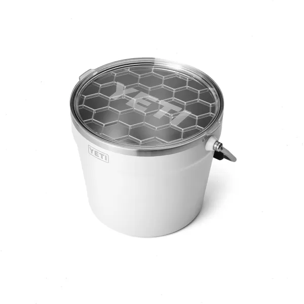 YETI Rambler Beverage Bucket, Double-Wall Vacuum Insulated Ice Bucket with Lid, Camp Green
