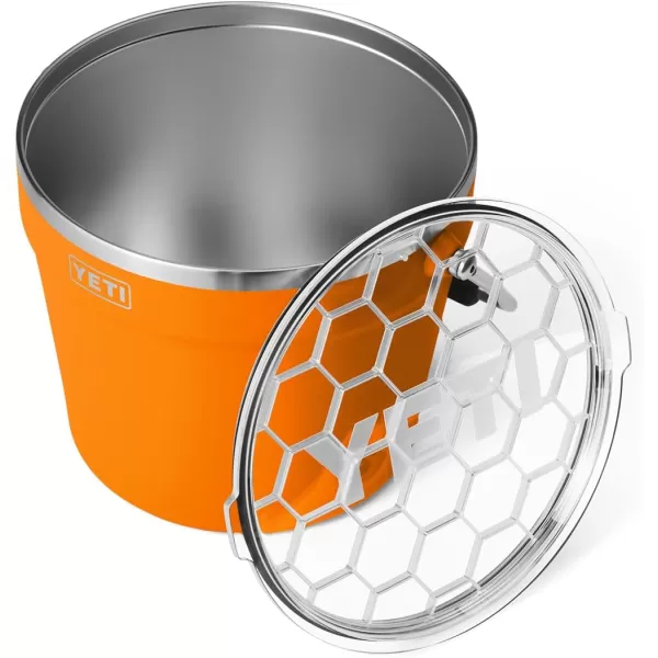 YETI Rambler Beverage Bucket, Double-Wall Vacuum Insulated Ice Bucket with Lid, Camp Green