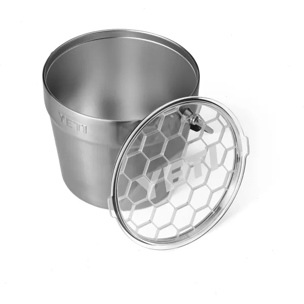 YETI Rambler Beverage Bucket, Double-Wall Vacuum Insulated Ice Bucket with Lid, Camp Green