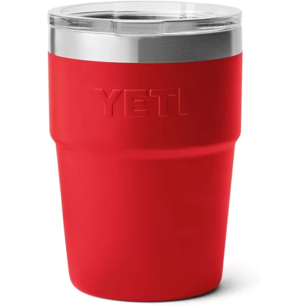 YETI Rambler 16 oz Stackable Tumbler, Vacuum Insulated, Stainless Steel with MagSlider Lid, Tropical Pink
