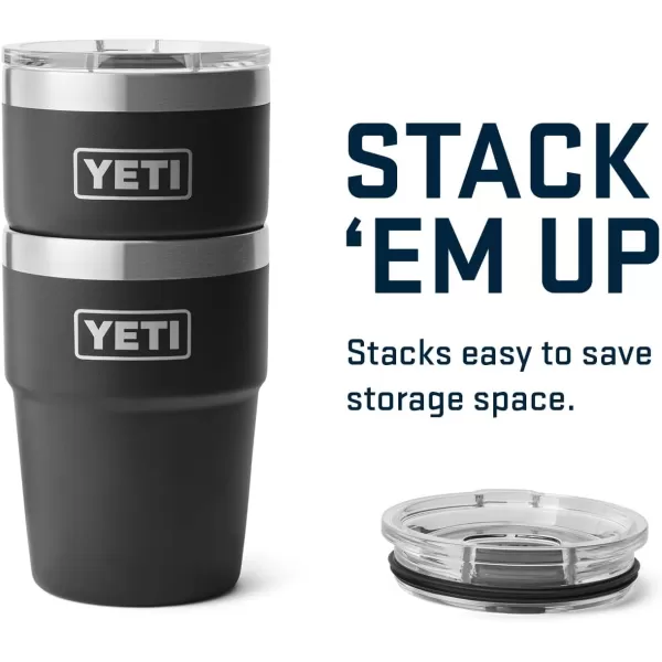 YETI Rambler 16 oz Stackable Tumbler, Vacuum Insulated, Stainless Steel with MagSlider Lid, Tropical Pink
