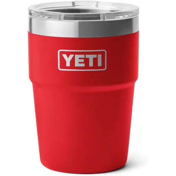 YETI Rambler 16 oz Stackable Tumbler, Vacuum Insulated, Stainless Steel with MagSlider Lid, Tropical Pink