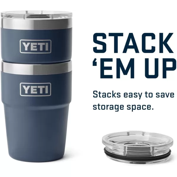 YETI Rambler 16 oz Stackable Tumbler, Vacuum Insulated, Stainless Steel with MagSlider Lid, Tropical Pink