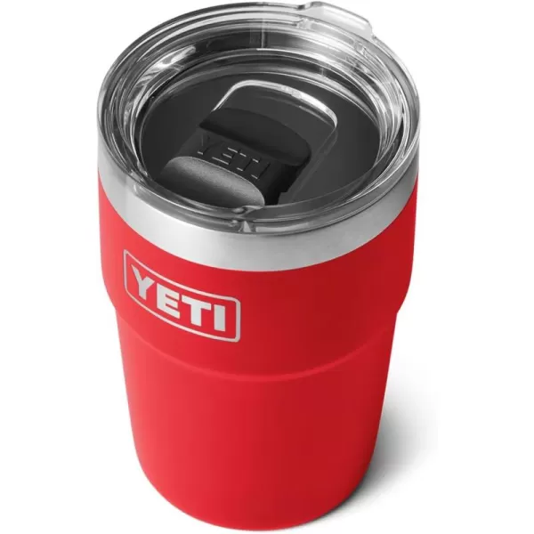 YETI Rambler 16 oz Stackable Tumbler, Vacuum Insulated, Stainless Steel with MagSlider Lid, Tropical Pink