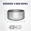 imageYETI Boomer 4 Stainless Steel NonSlip Dog Bowl Holds 32 OuncesStainless Steel