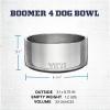 imageYETI Boomer 4 Stainless Steel NonSlip Dog Bowl Holds 32 OuncesTropical Pink