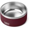 imageYETI Boomer 8 Stainless Steel NonSlip Dog Bowl Holds 64 OuncesWild Vine Red