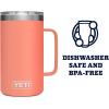 imageYETI Rambler 24 oz Mug Vacuum Insulated Stainless Steel with MagSlider LidCoral