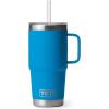 imageYETI Rambler Tumbler with Handle and Straw Lid Vacuum Insulated Travel Mug Stainless SteelBig Wave Blue