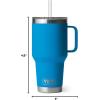 imageYETI Rambler Tumbler with Handle and Straw Lid Vacuum Insulated Travel Mug Stainless SteelBig Wave Blue