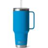 imageYETI Rambler Tumbler with Handle and Straw Lid Vacuum Insulated Travel Mug Stainless SteelBig Wave Blue