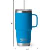 imageYETI Rambler Tumbler with Handle and Straw Lid Vacuum Insulated Travel Mug Stainless SteelBig Wave Blue