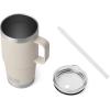 imageYETI Rambler Tumbler with Handle and Straw Lid Vacuum Insulated Travel Mug Stainless SteelCape Taupe