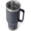 imageYETI Rambler Tumbler with Handle and Straw Lid Vacuum Insulated Travel Mug Stainless SteelCharcoal