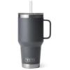 imageYETI Rambler Tumbler with Handle and Straw Lid Vacuum Insulated Travel Mug Stainless SteelCharcoal