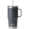 imageYETI Rambler Tumbler with Handle and Straw Lid Vacuum Insulated Travel Mug Stainless SteelCharcoal
