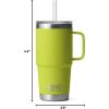 imageYETI Rambler Tumbler with Handle and Straw Lid Vacuum Insulated Travel Mug Stainless SteelChartreuse