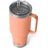 imageYETI Rambler Tumbler with Handle and Straw Lid Vacuum Insulated Travel Mug Stainless SteelLowcountry Peach
