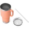 imageYETI Rambler Tumbler with Handle and Straw Lid Vacuum Insulated Travel Mug Stainless SteelLowcountry Peach