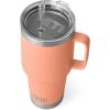 imageYETI Rambler Tumbler with Handle and Straw Lid Vacuum Insulated Travel Mug Stainless SteelLowcountry Peach