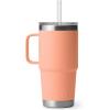 imageYETI Rambler Tumbler with Handle and Straw Lid Vacuum Insulated Travel Mug Stainless SteelLowcountry Peach