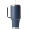 imageYETI Rambler Tumbler with Handle and Straw Lid Vacuum Insulated Travel Mug Stainless SteelNavy