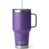 imageYETI Rambler Tumbler with Handle and Straw Lid Vacuum Insulated Travel Mug Stainless SteelPeak Purple