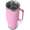 imageYETI Rambler Tumbler with Handle and Straw Lid Vacuum Insulated Travel Mug Stainless SteelPower Pink